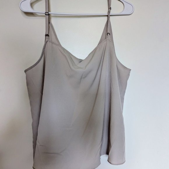 Flowy Thin Strap V-Neck Cream Cami size XL - Picture 2 of 3